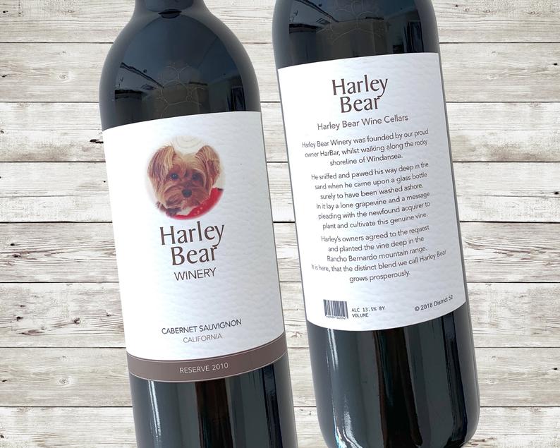 custom wine labels funny