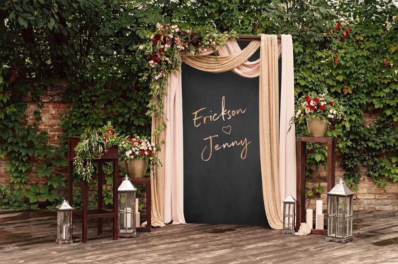 ceremony backdrop with draping