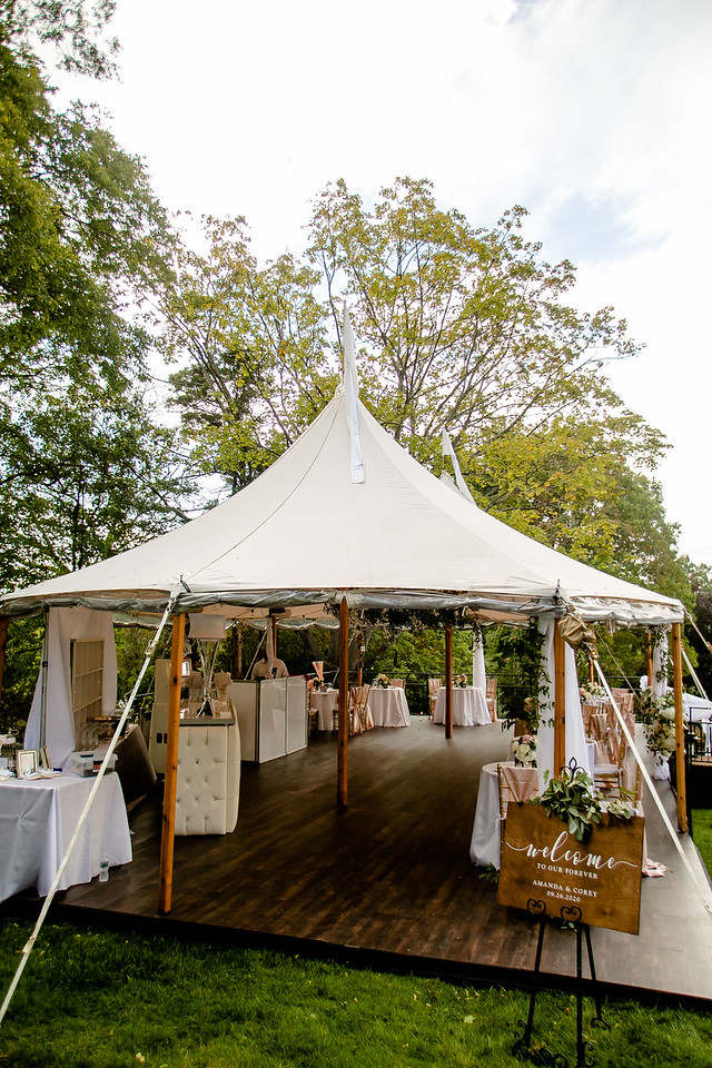 backyard tent wedding