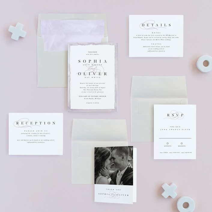 spring purple wedding invitations