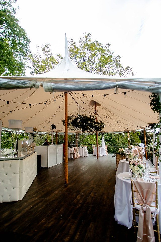 outdoor tented wedding