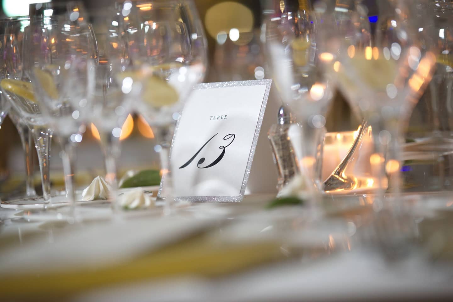 table numbers at wedding