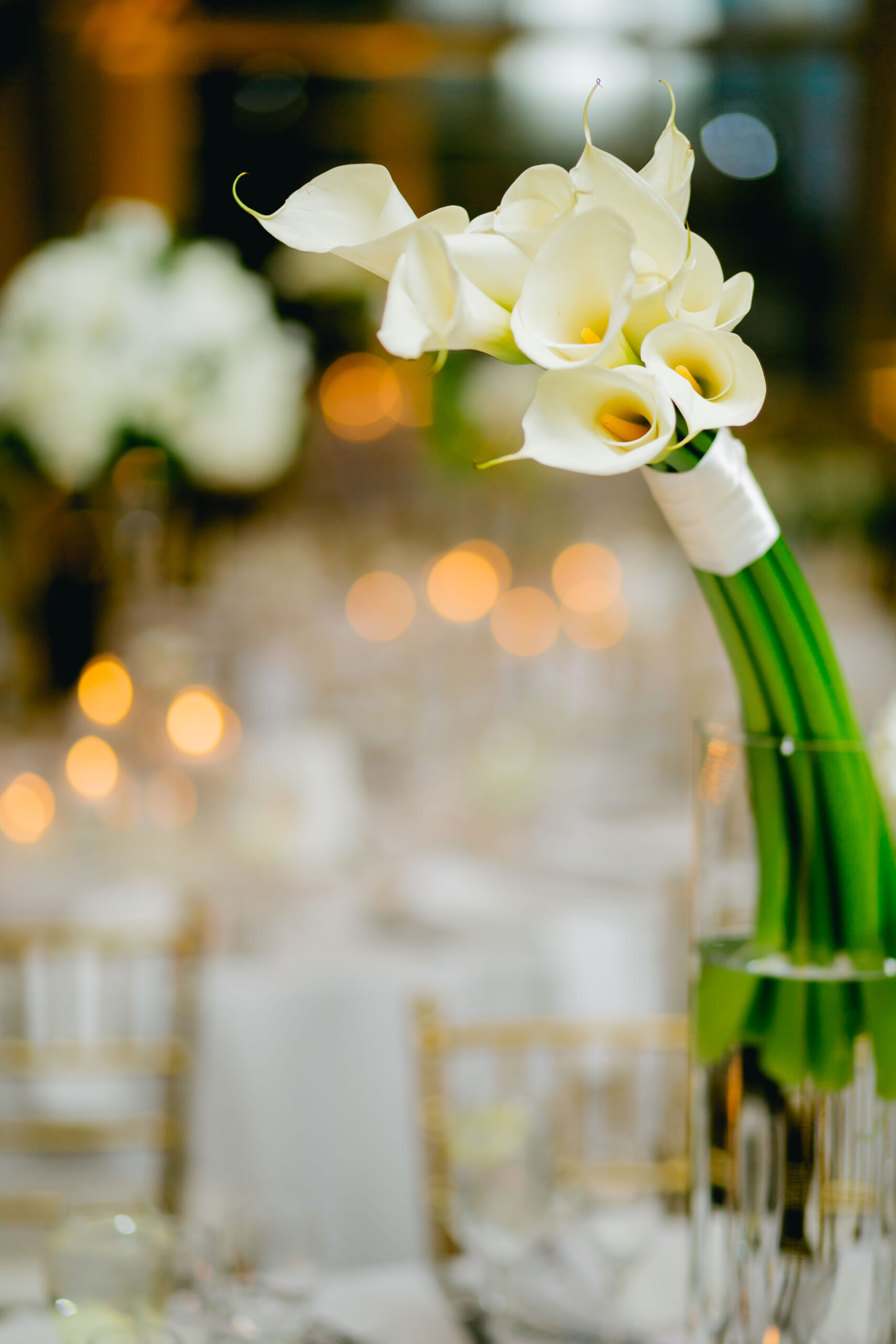 calla lillies centerpieces