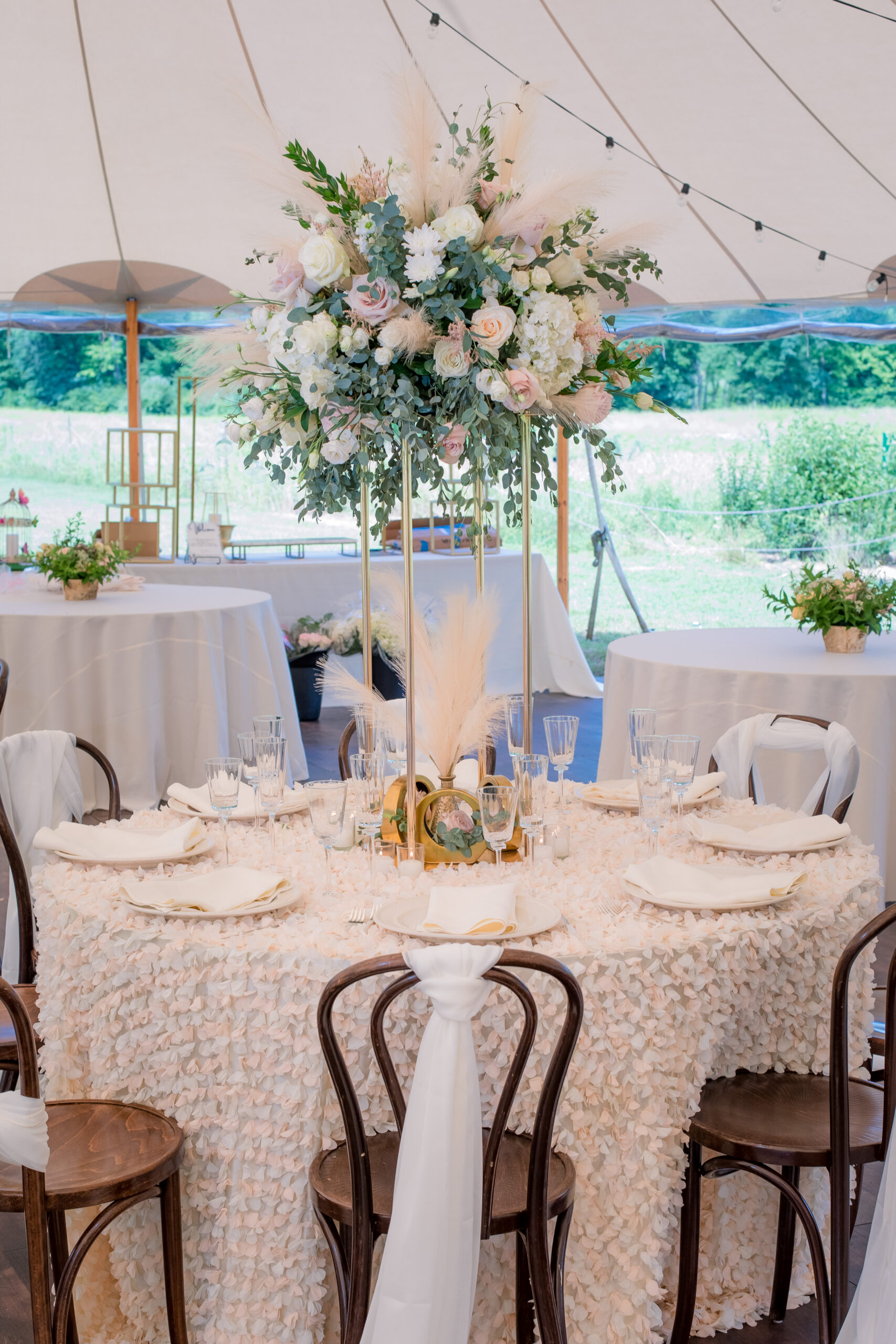 boho chic tall centerpiece