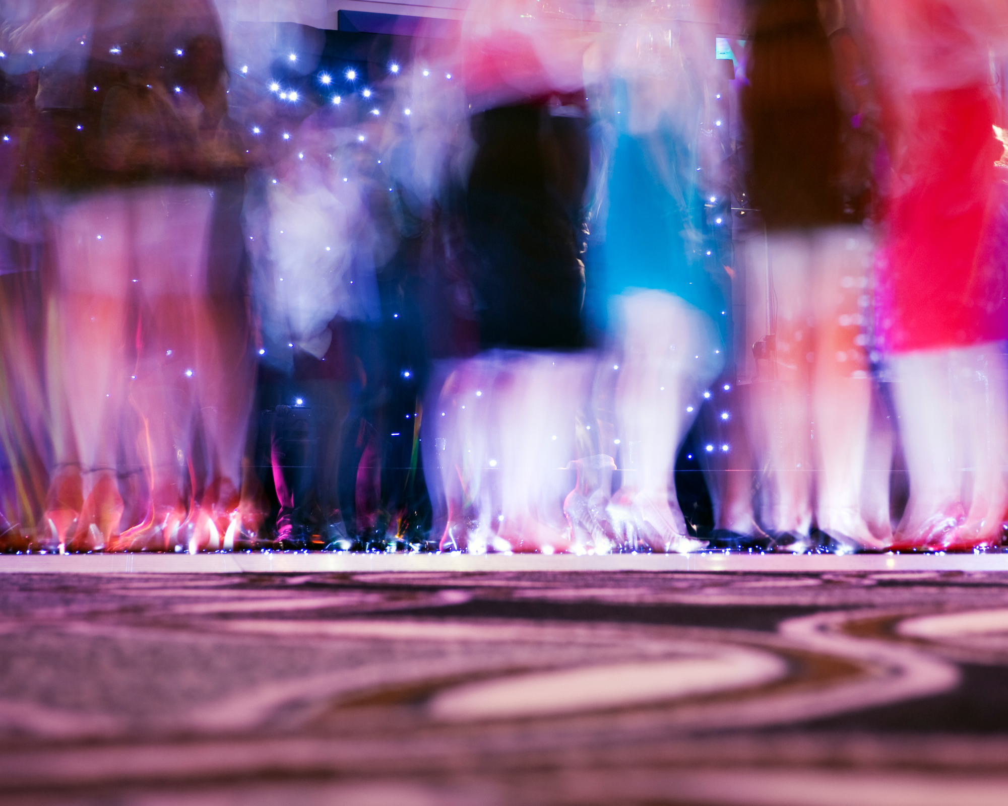 blurry dance floor with dancers