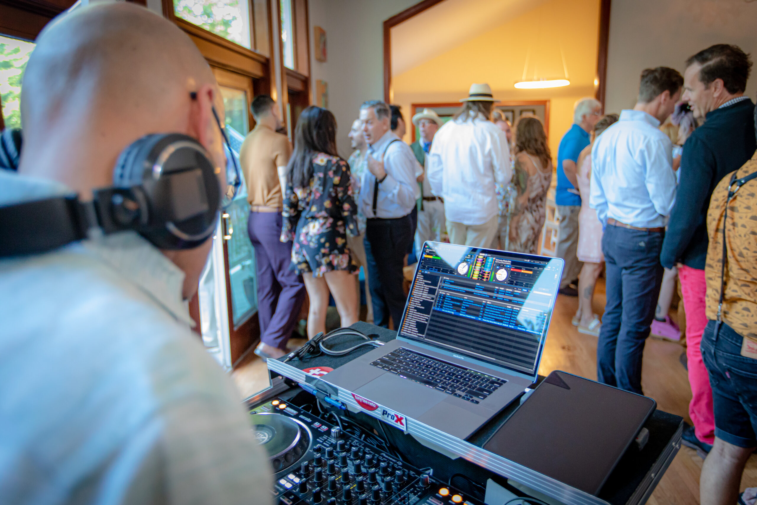 Dj playing at house wedding