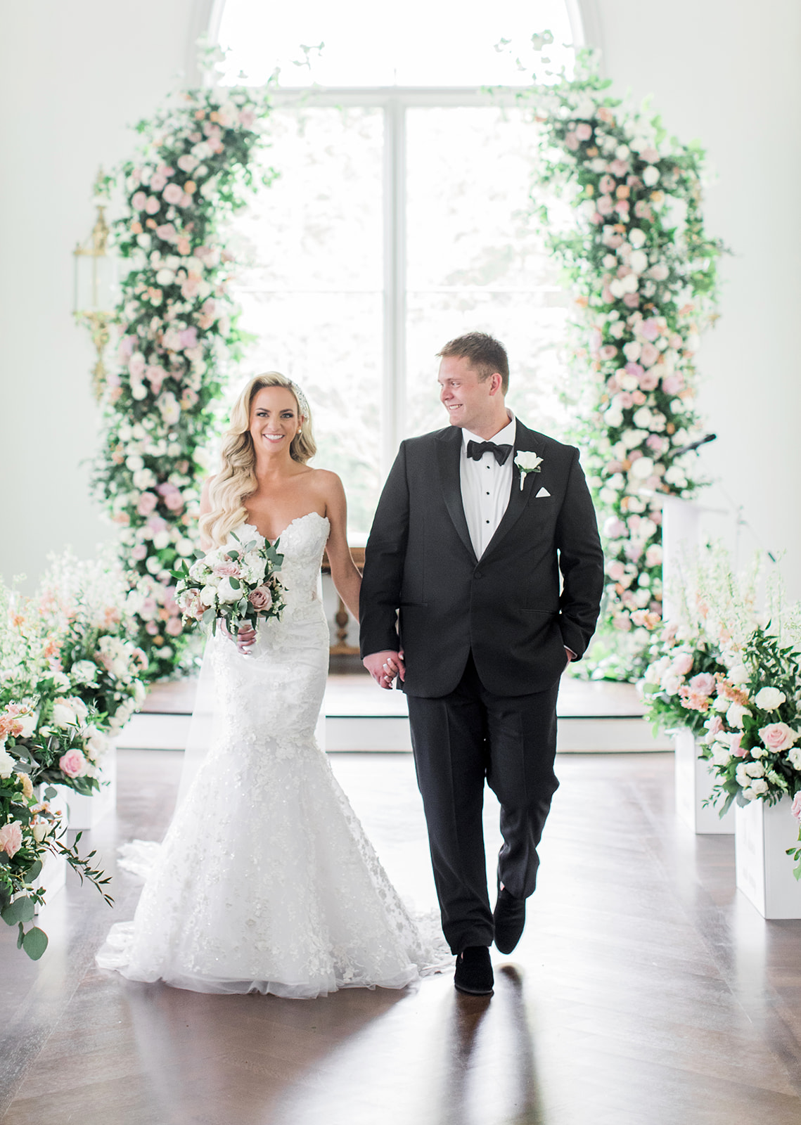 First look wedding photo with bride and groom at Park Chateau