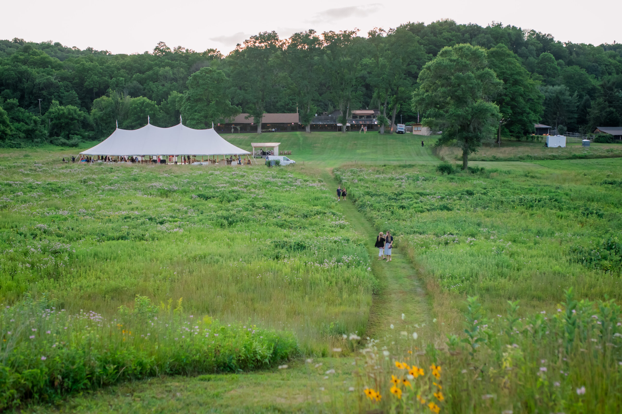 outdoor tented wedding