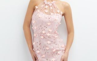pink soft bridesmaid dress