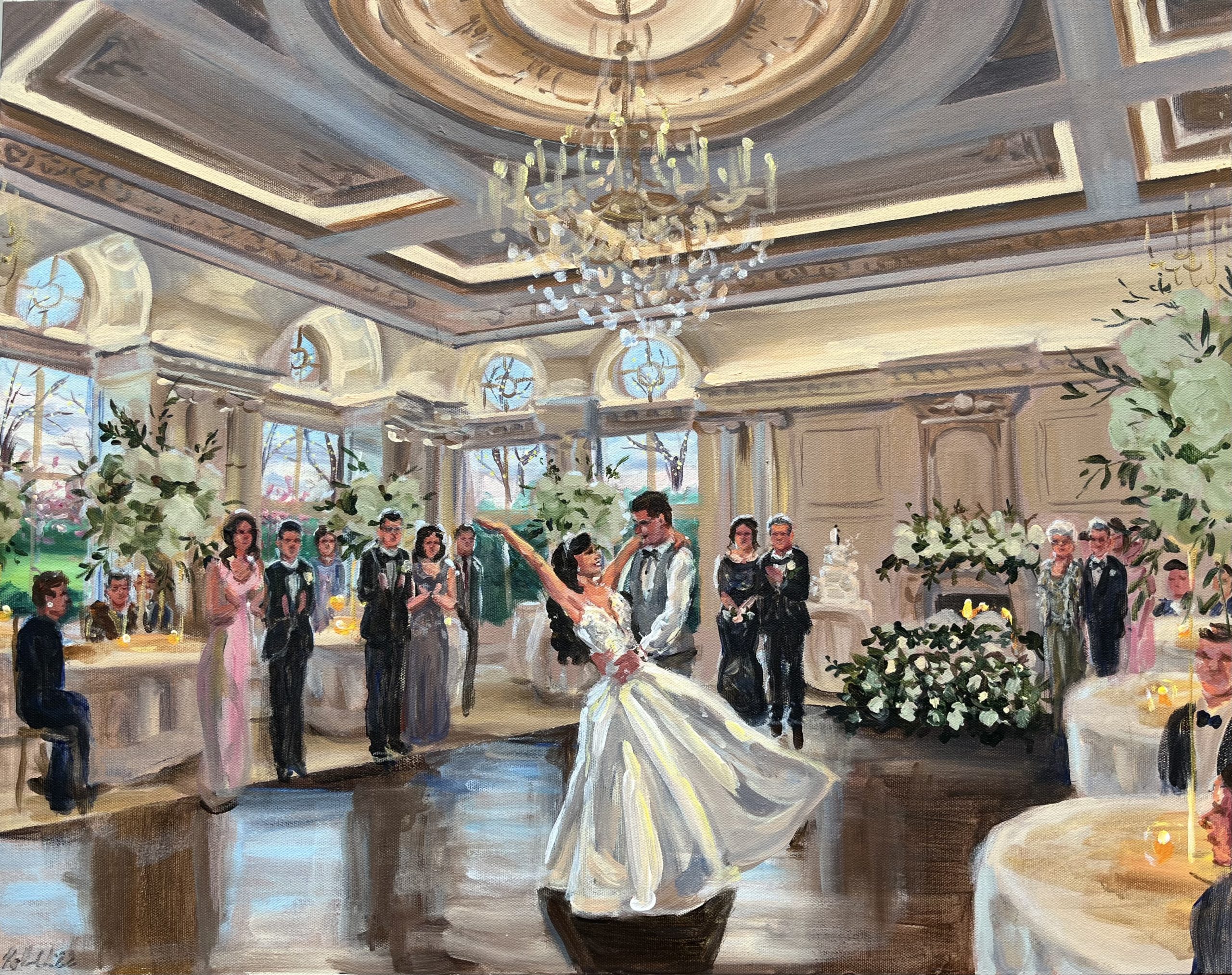live illustration wedding