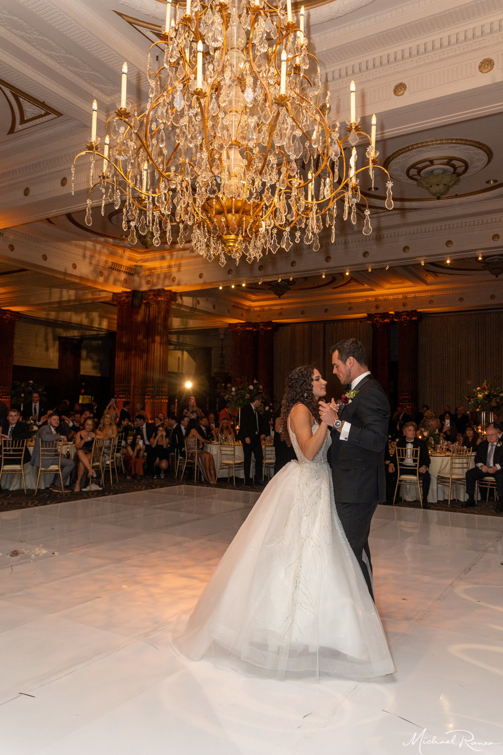 bride and groom first dance