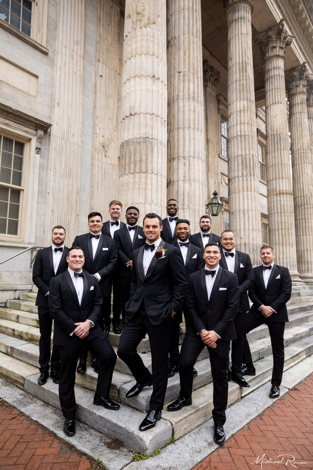 groom and groomsmen in philly