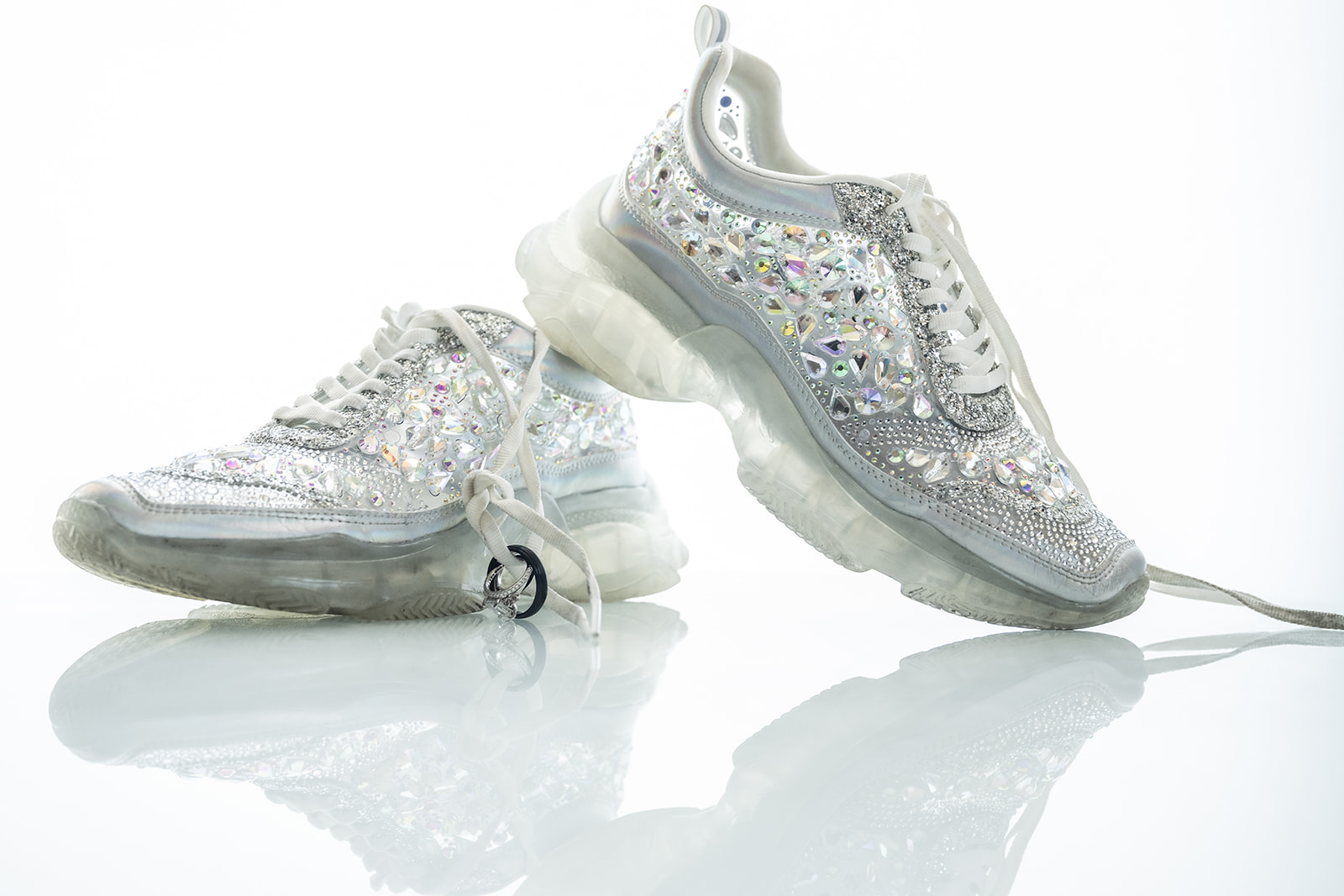 sparkly sneakers for the bride