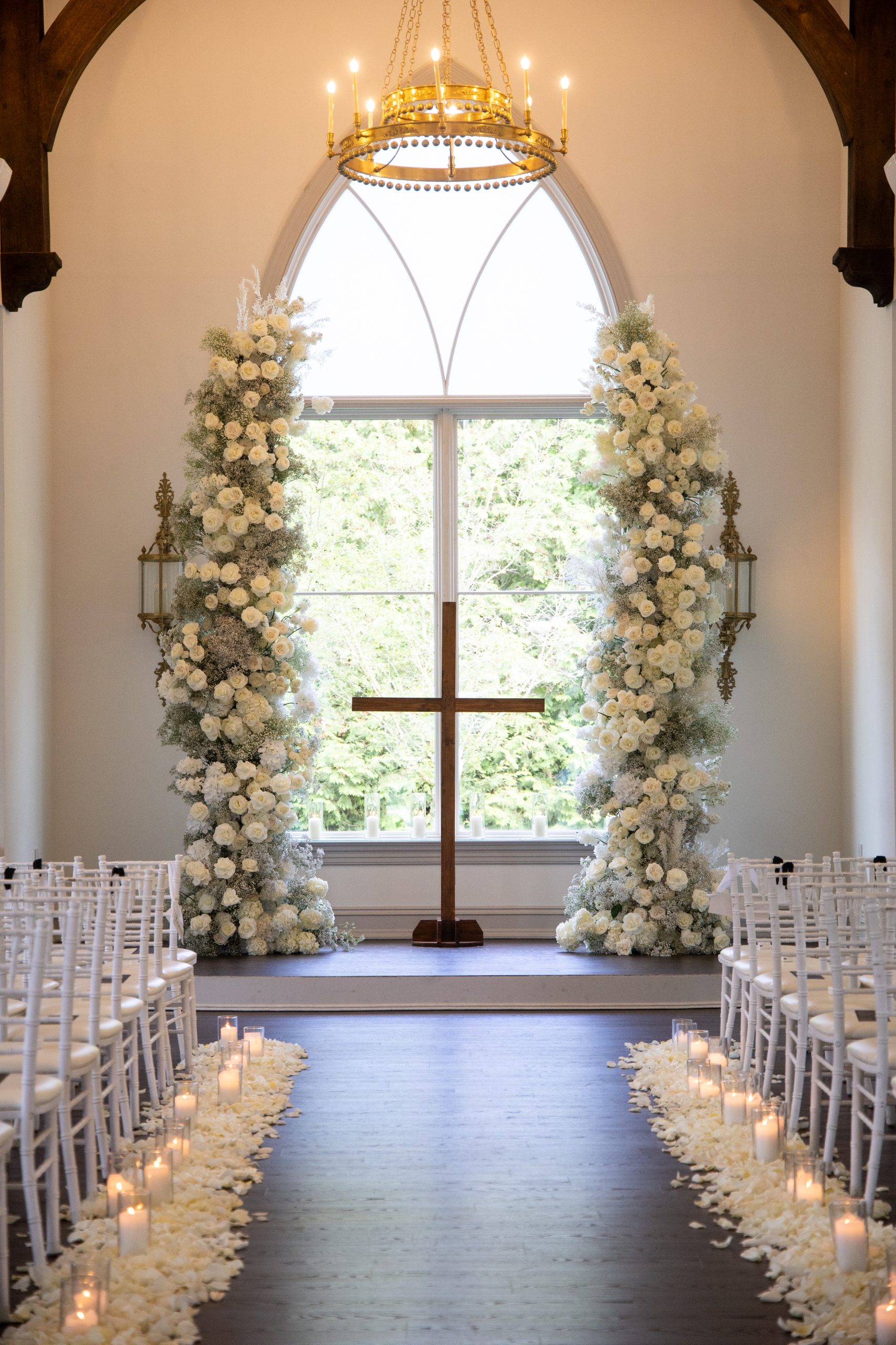 church wedding with cross in middle