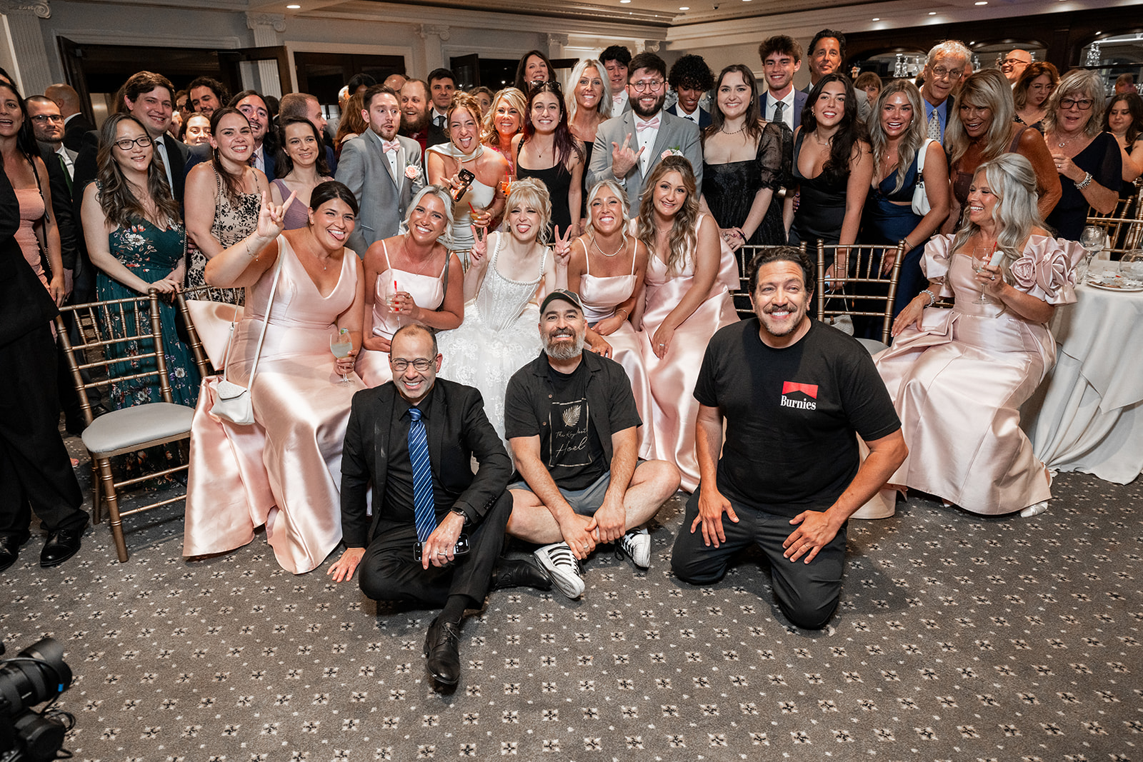 crew of impractical jokers at a wedding