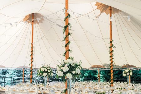 tented backyard wedding