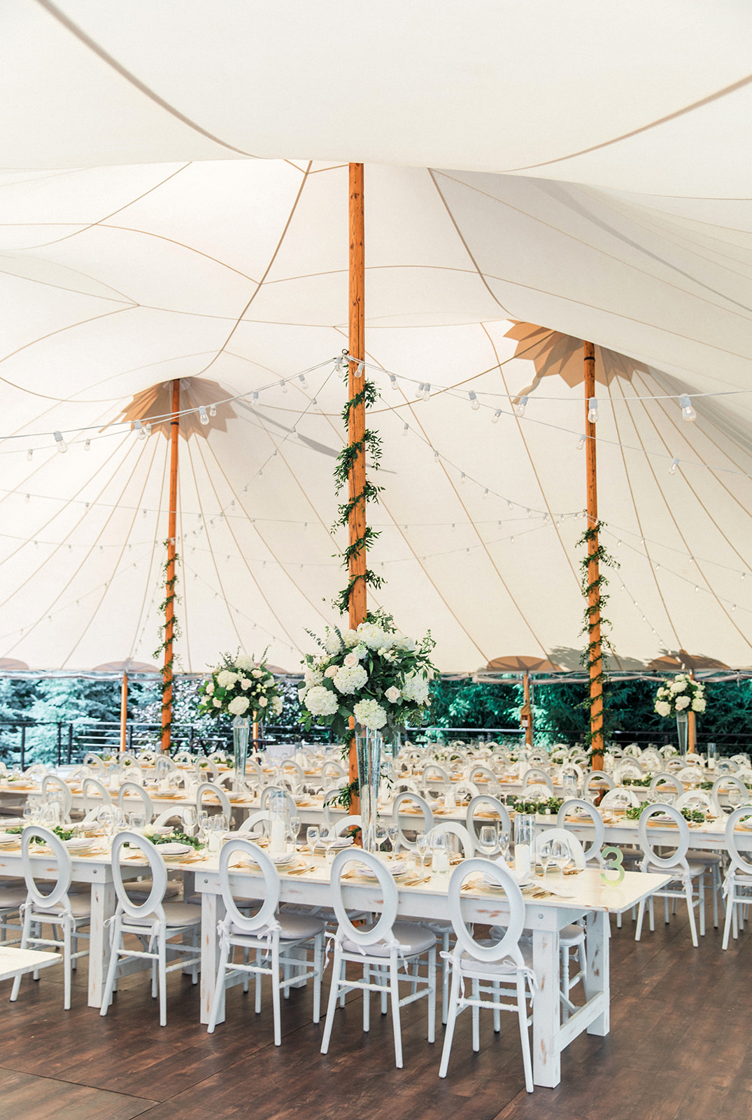 tented backyard wedding