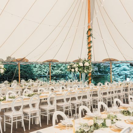 tent in a backyard wedding