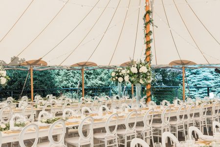 tent in a backyard wedding