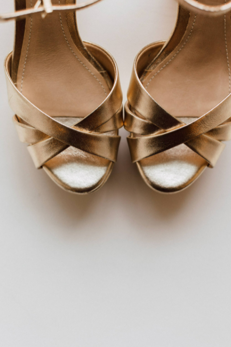 gold shoes