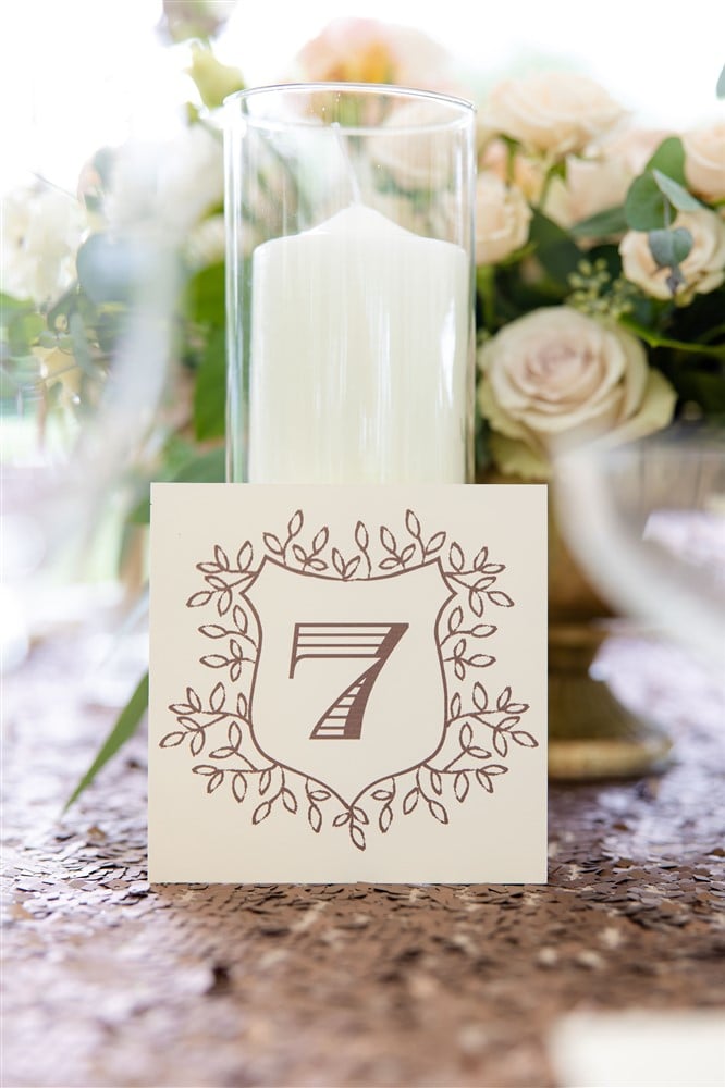 candle and table number 7